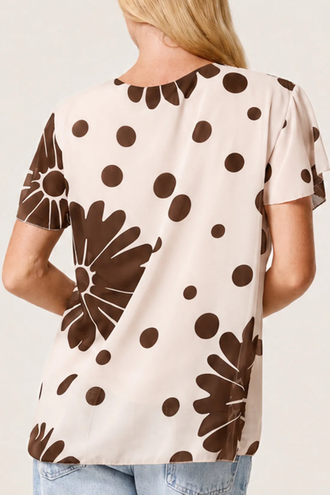 Pleat Flower Blouse