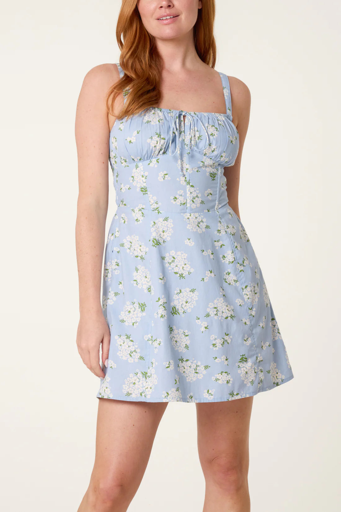 Milkmaid Dress Blue